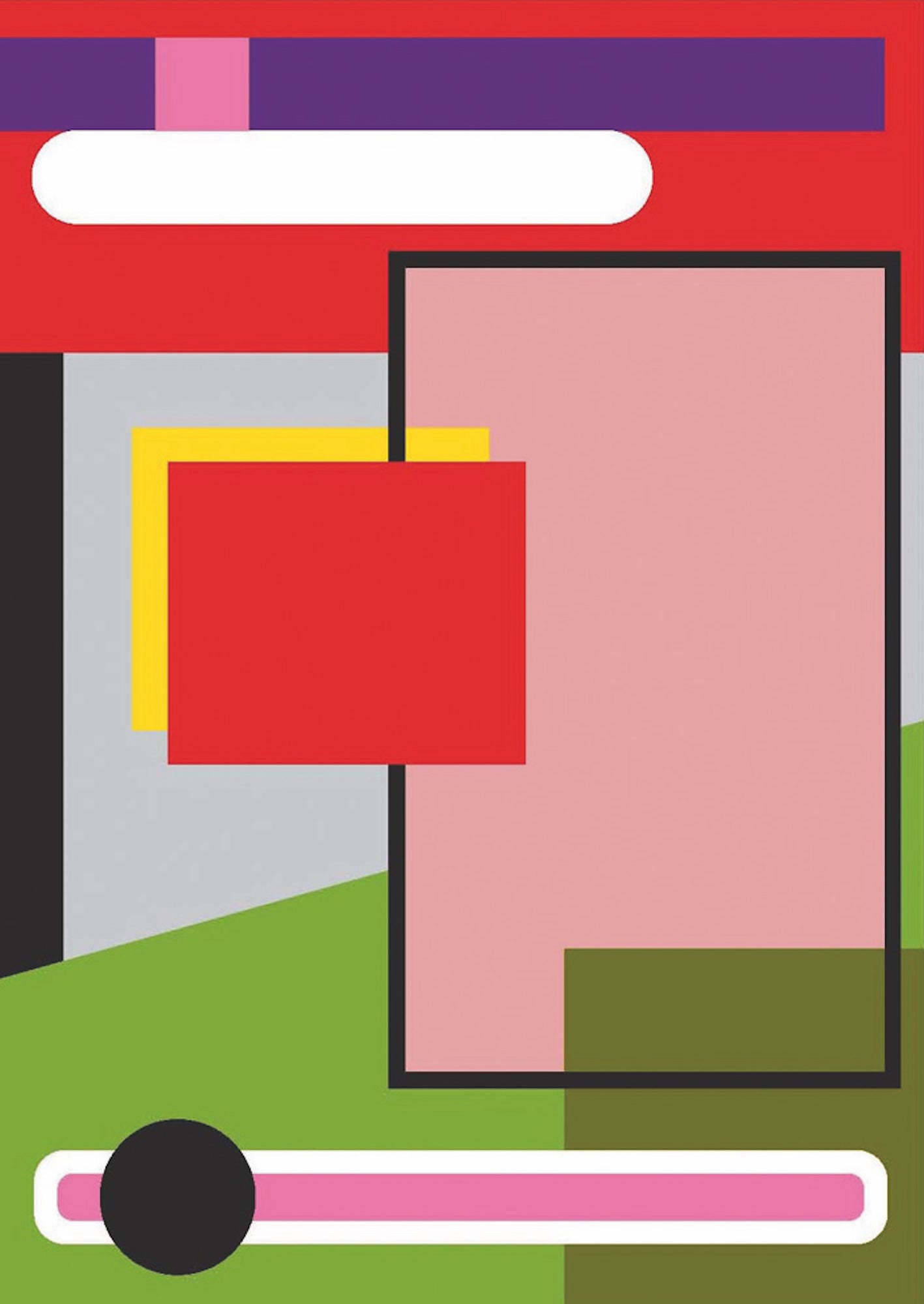 the artist gerwald rockenschaub translated a poster into abstract forms