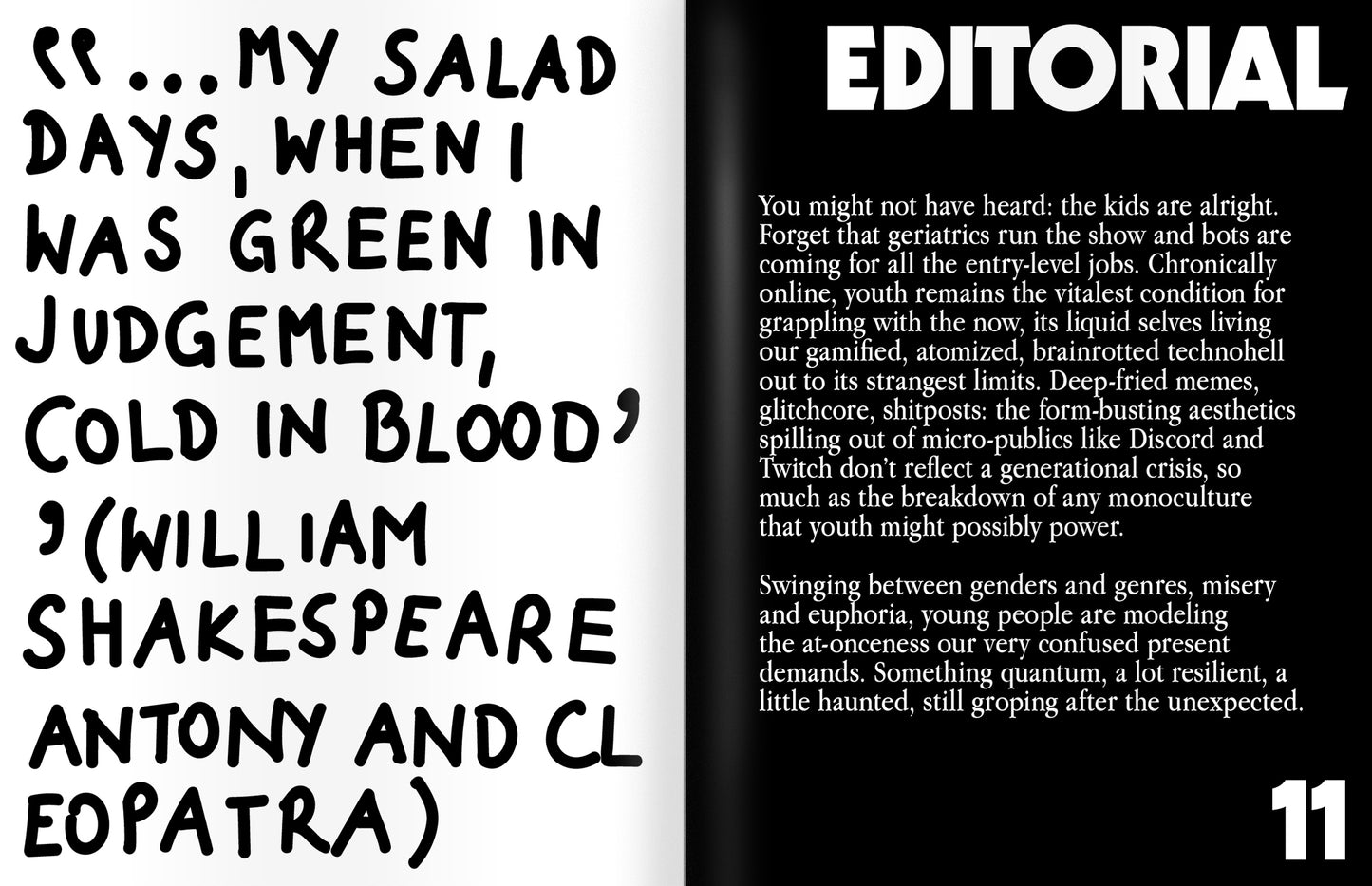 ISSUE 86 (Winter 2025/26): Salad Days