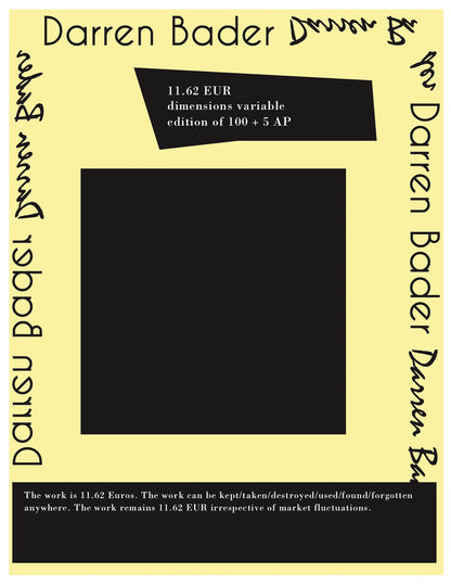 Darren Bader, »11.62 EUR«, 2014