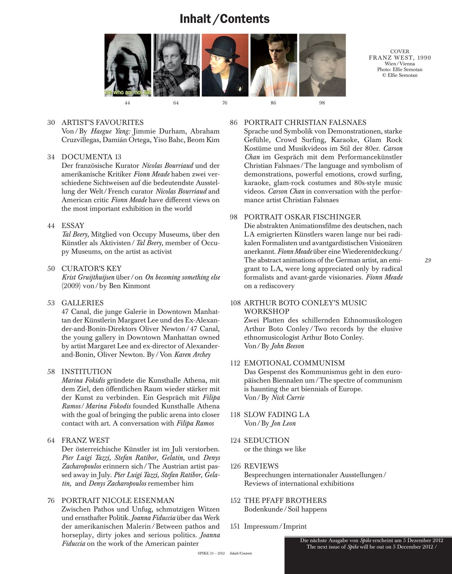 ISSUE 33 (AUTUMN 2012)